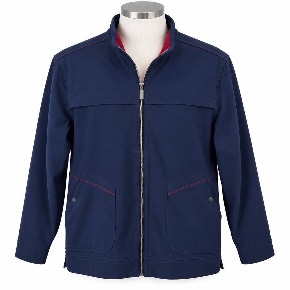 Tommy Bahama Fleece Lined Full Zip Softshell Jacket Men's 3XL Navy Blue Golf